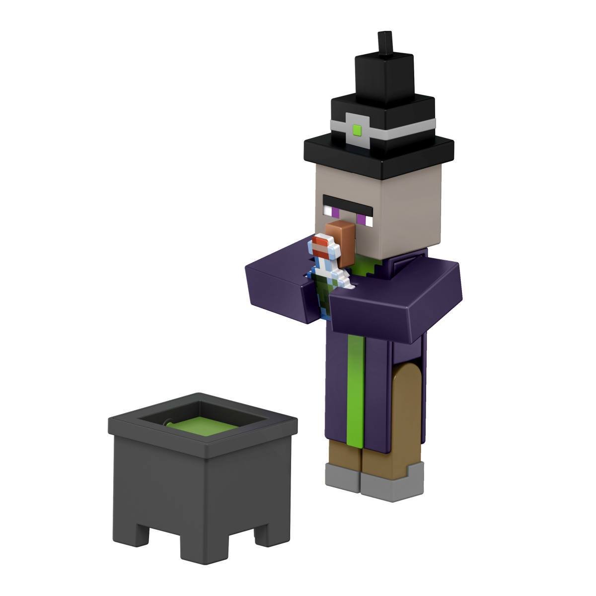 Minecraft Core Figura De 8Cm Con Crafting  Mattel - Bruja
