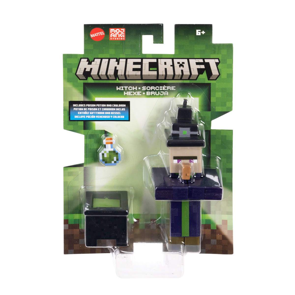 Minecraft Core Figura De 8Cm Con Crafting  Mattel - Bruja
