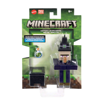 Minecraft Core Figura De 8Cm Con Crafting  Mattel - Bruja