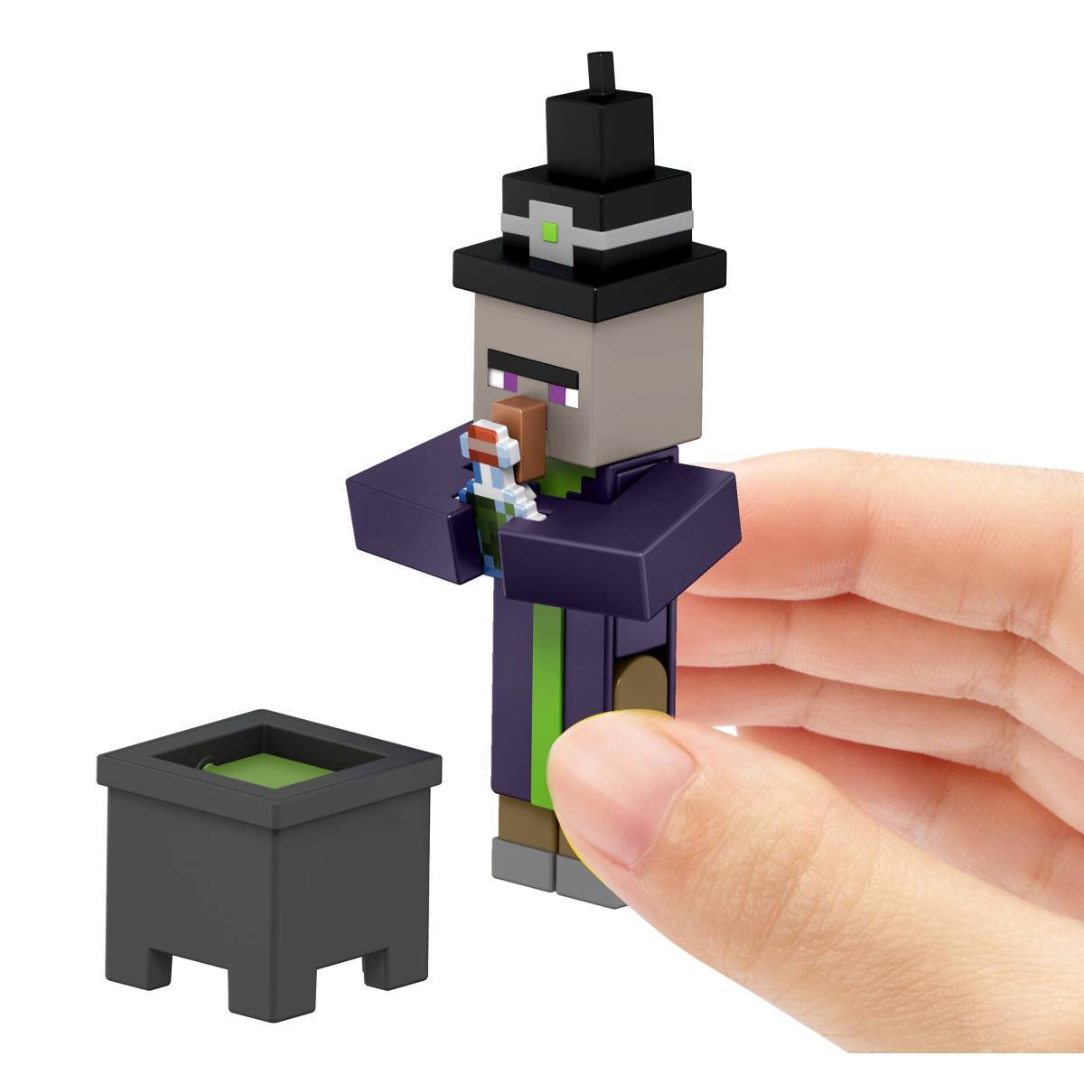 Minecraft Core Figura De 8Cm Con Crafting  Mattel - Bruja