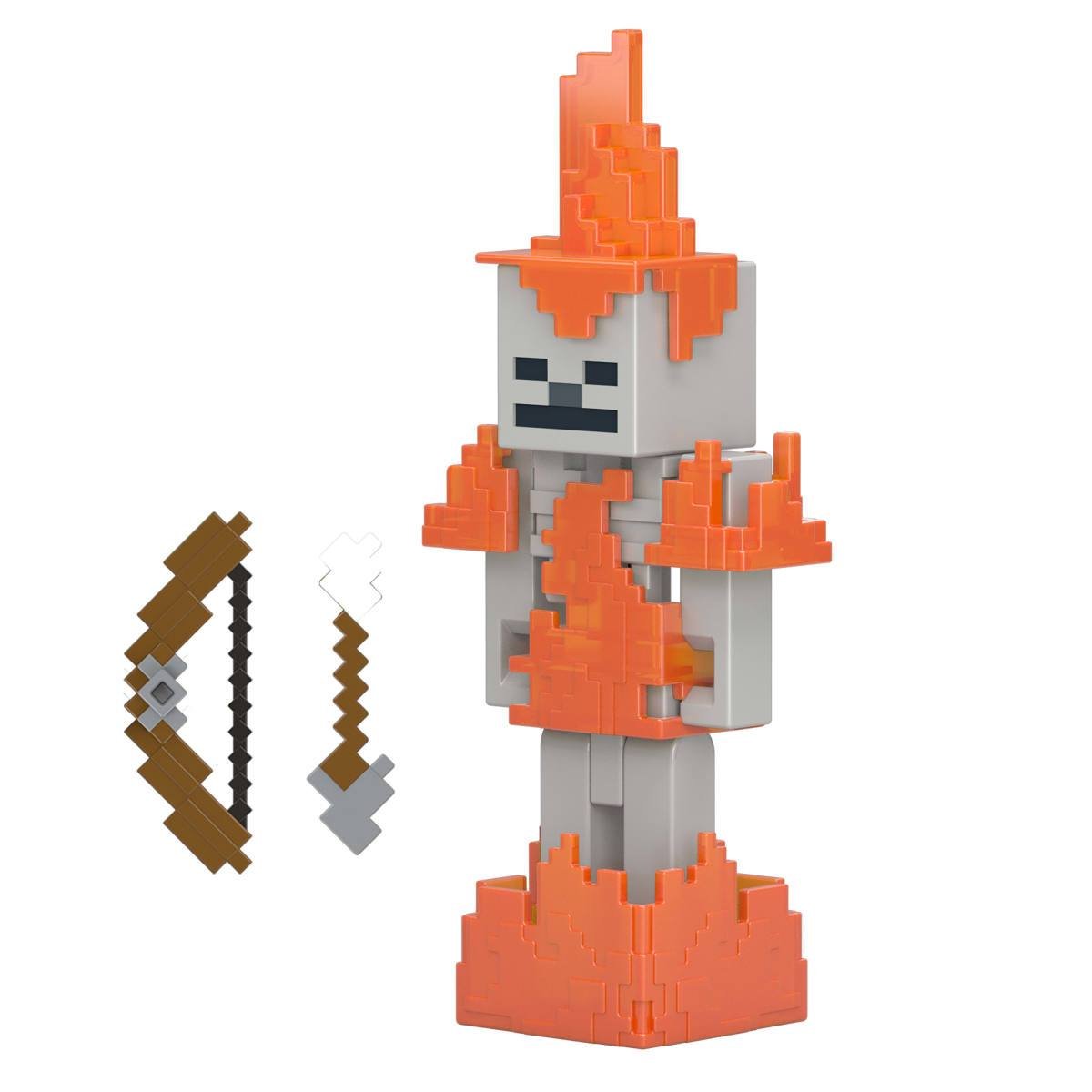 Minecraft Core Figura De 8Cm Con Crafting  Mattel - Esqueleto