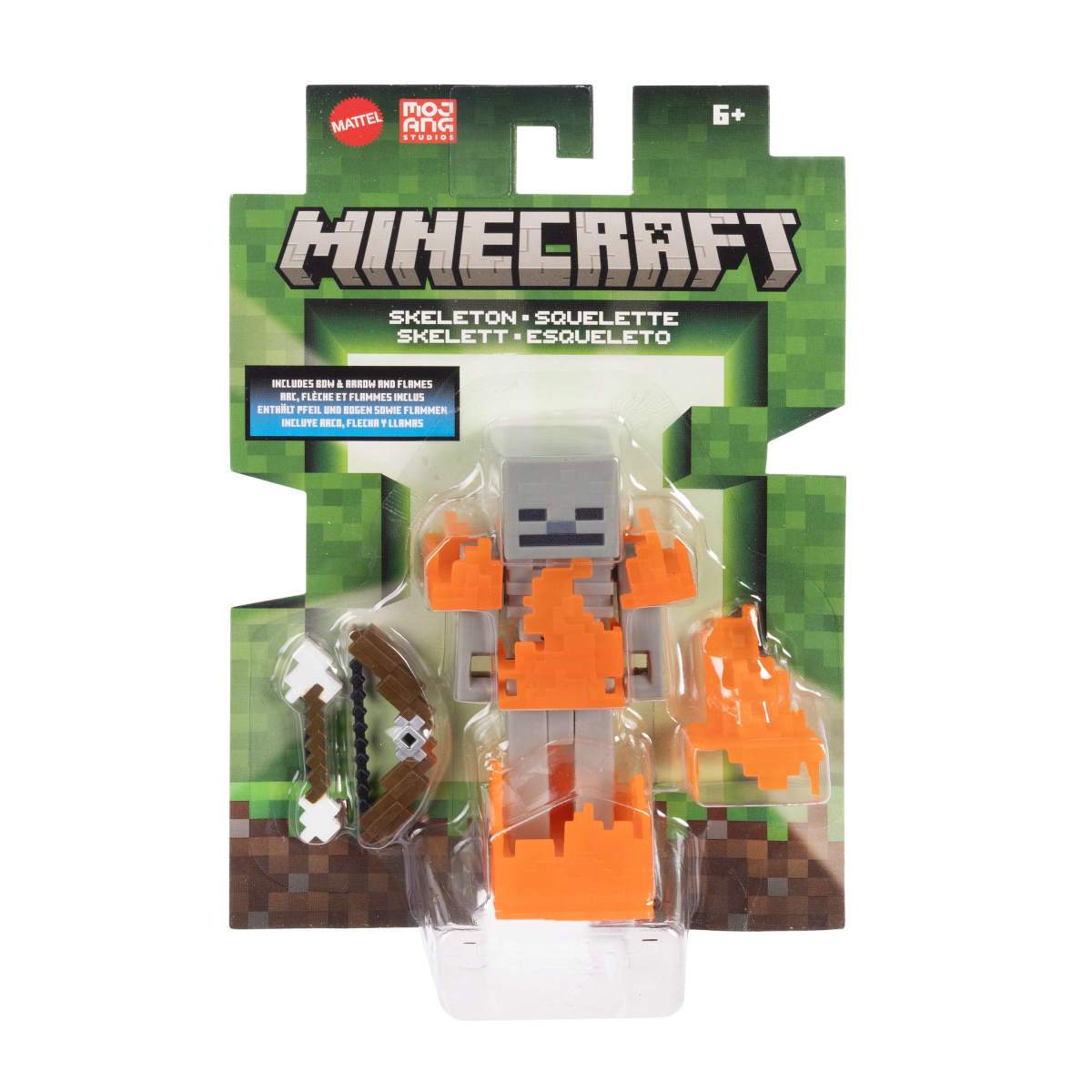 Minecraft Core Figura De 8Cm Con Crafting  Mattel - Esqueleto