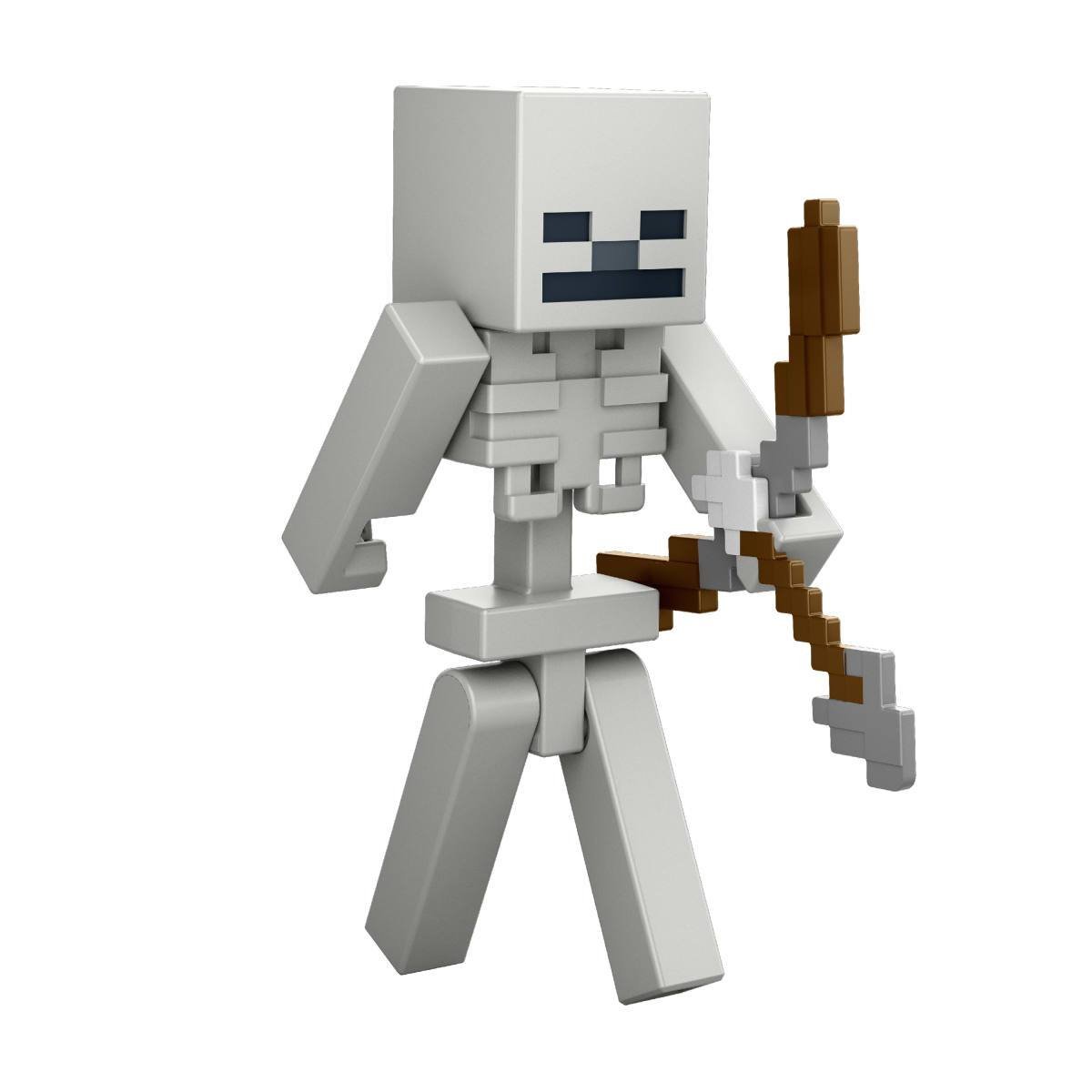 Minecraft Core Figura De 8Cm Con Crafting  Mattel - Esqueleto