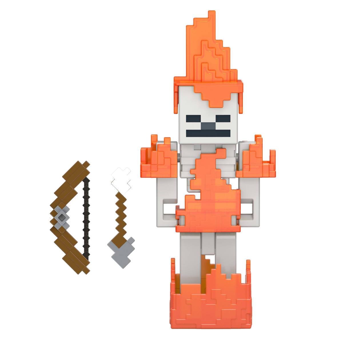 Minecraft Core Figura De 8Cm Con Crafting  Mattel - Esqueleto