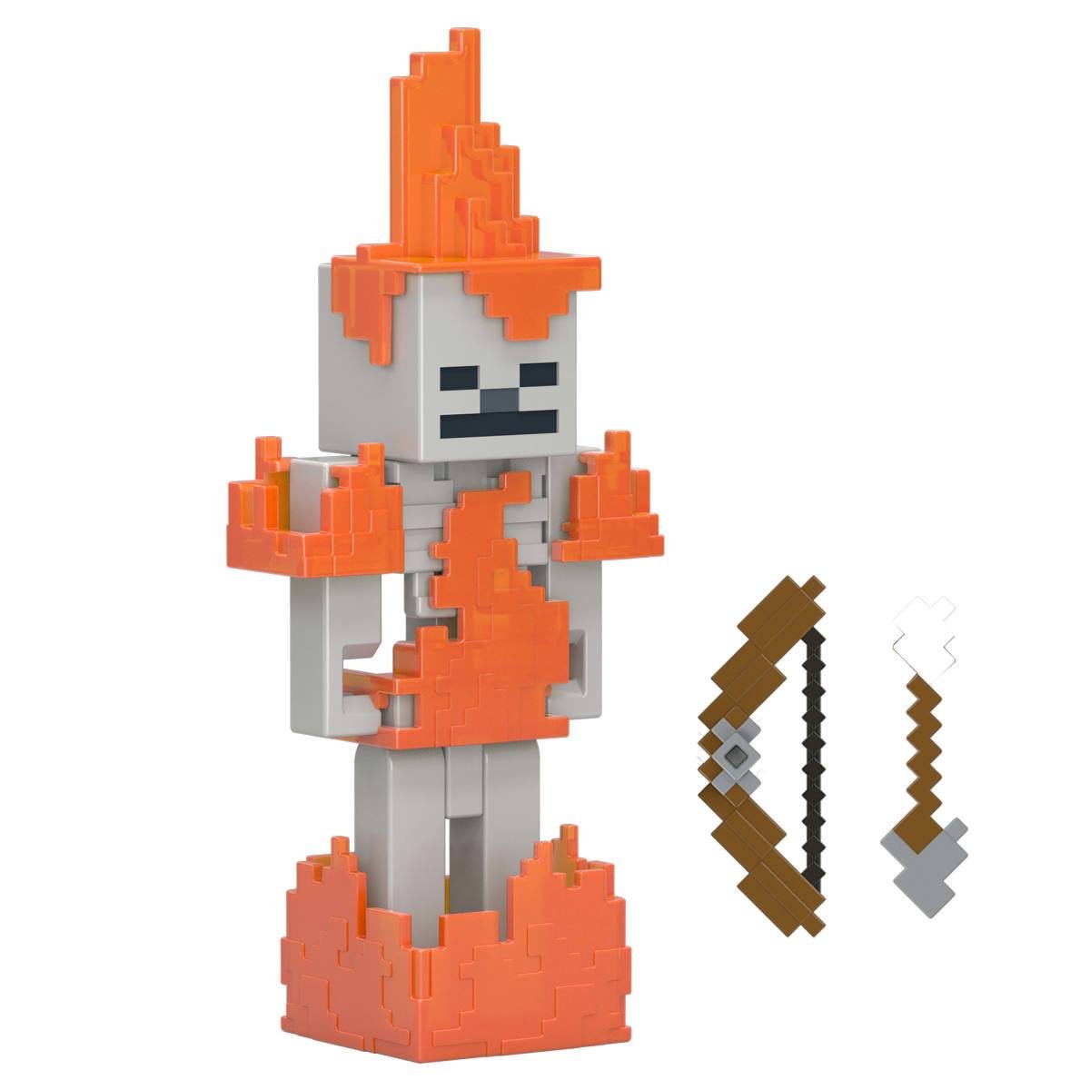 Minecraft Core Figura De 8Cm Con Crafting  Mattel - Esqueleto
