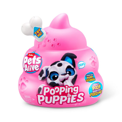 Mascota Real Pooping Puppies Pets Alive - Hueso Blanco