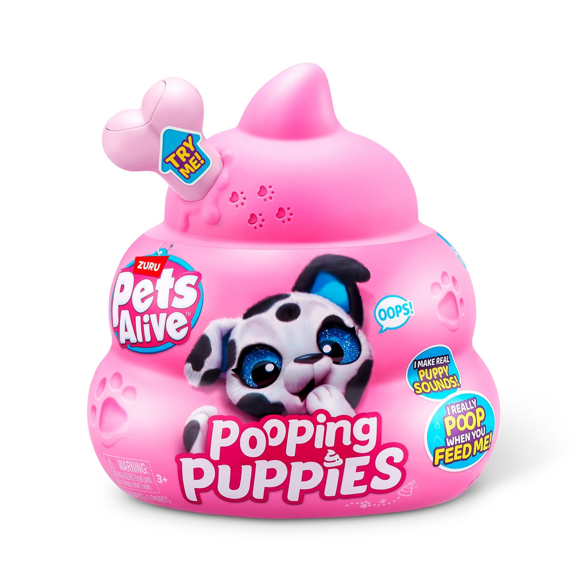 Mascota Real Pooping Puppies Pets Alive - Hueso Rosa