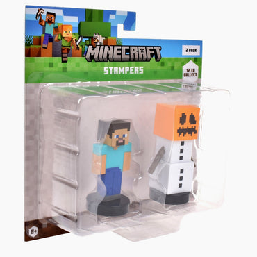 Pack De 2 Figuras Timbre Minecraft - Steve