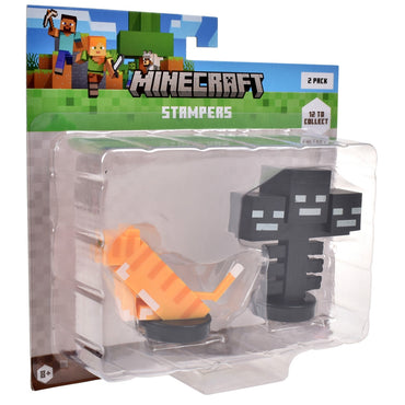 Pack De 2 Figuras Timbre Minecraft - Gato Atigrado