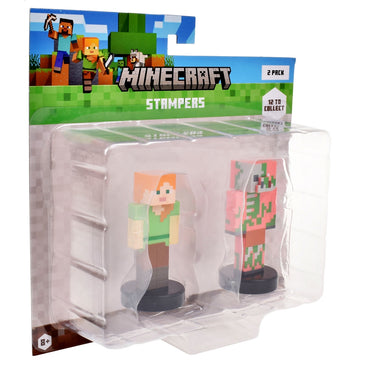 Pack De 2 Figuras Timbre Minecraft - Alex