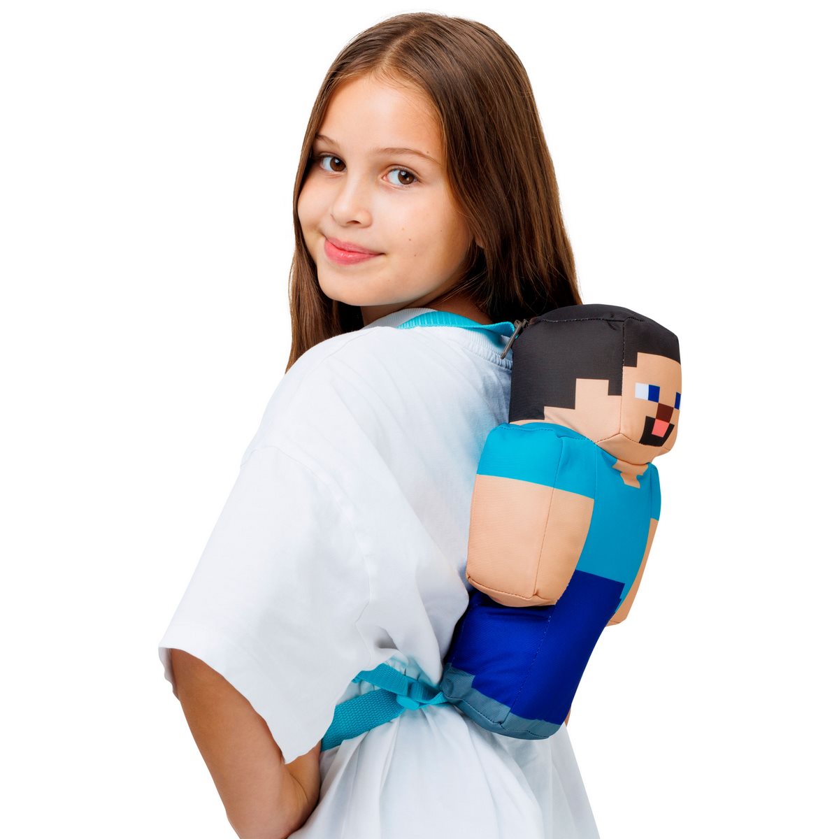 Mochila Peluche 30 Cms Minecraft - Steve