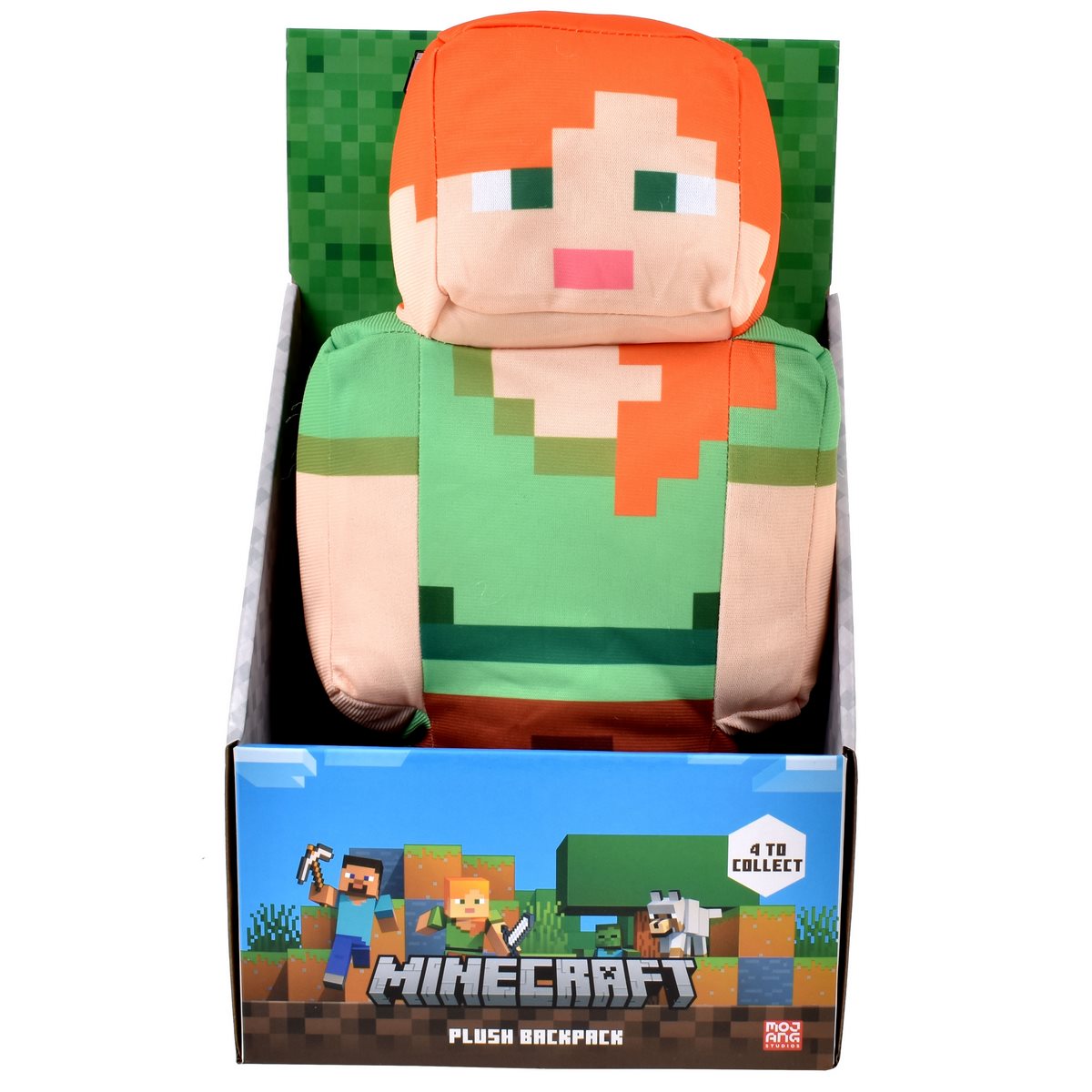 Mochila Peluche 30 Cms Minecraft - Alex
