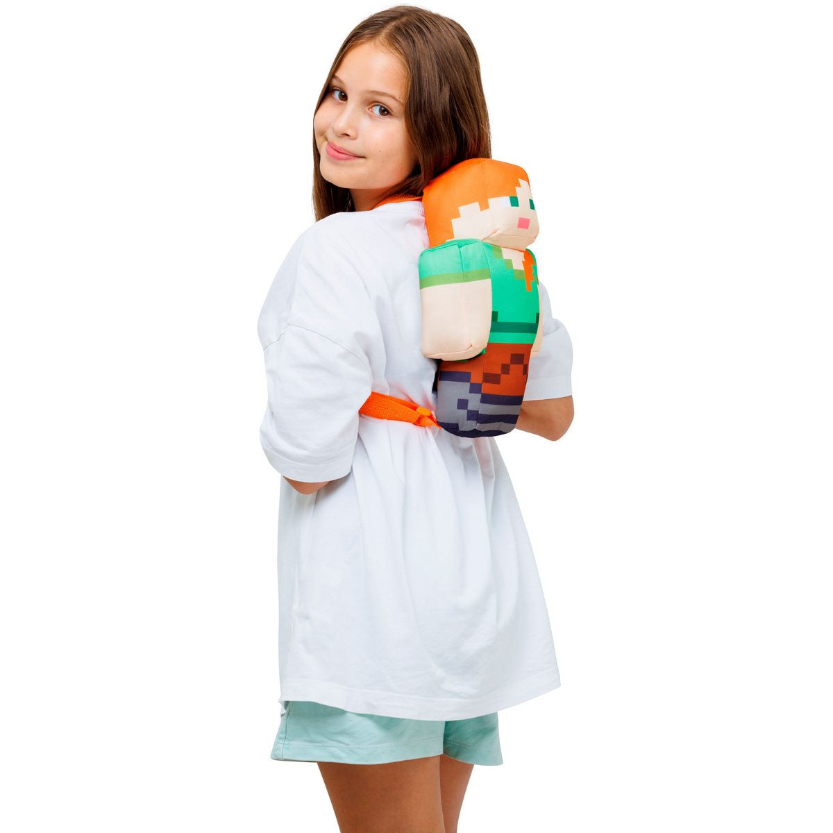 Mochila Peluche 30 Cms Minecraft - Alex