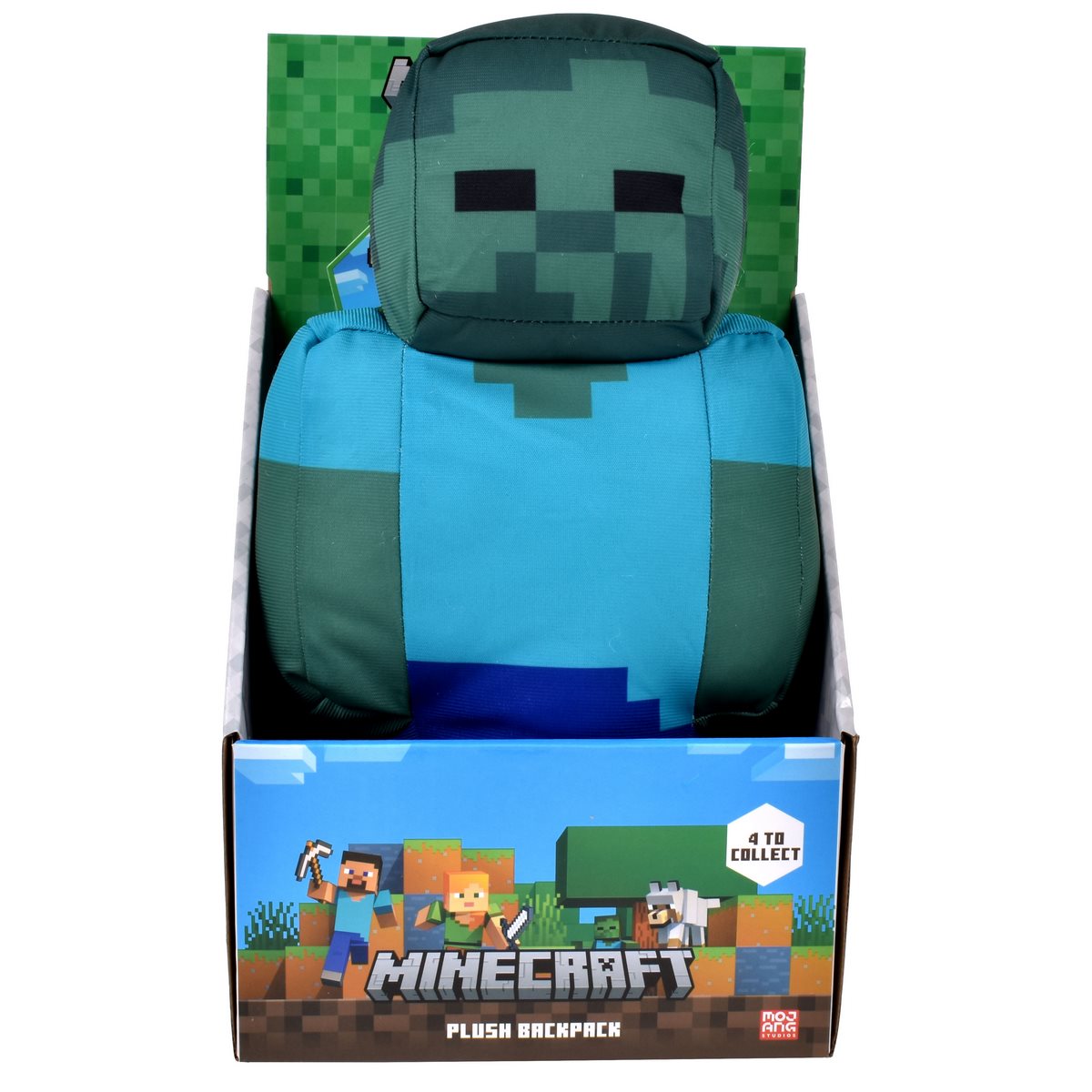 Mochila Peluche 30 Cms Minecraft - Zombie