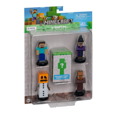 Pack De 5 Figuras Timbre Minecraft - Steve