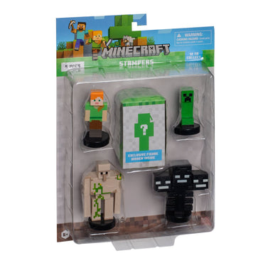 Pack De 5 Figuras Timbre Minecraft - Creeper