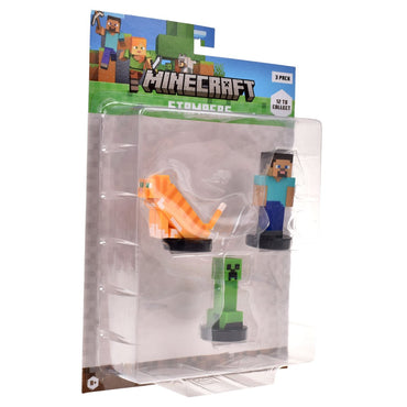 Pack De 3 Figuras Timbre Minecraft - Steve