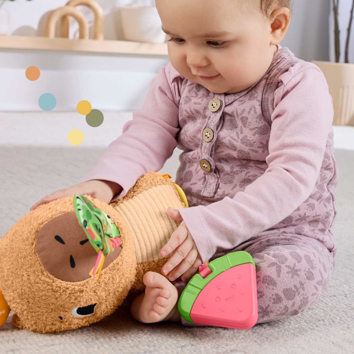 Fisher Price Sensimals Capybra Activity Plush
