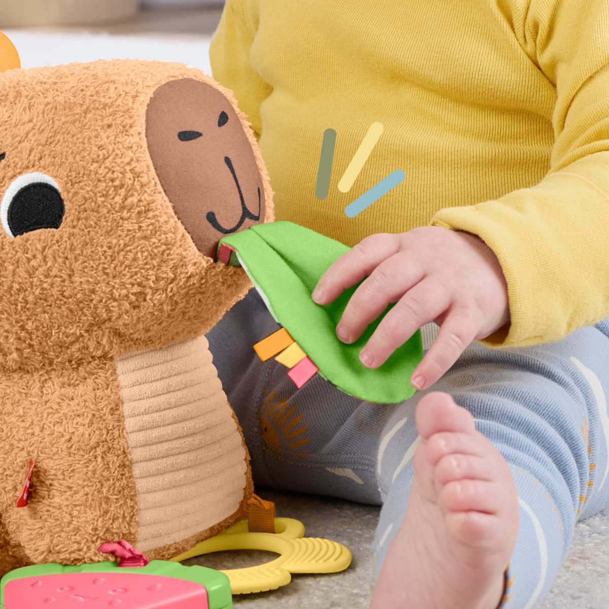Fisher Price Sensimals Capybra Activity Plush