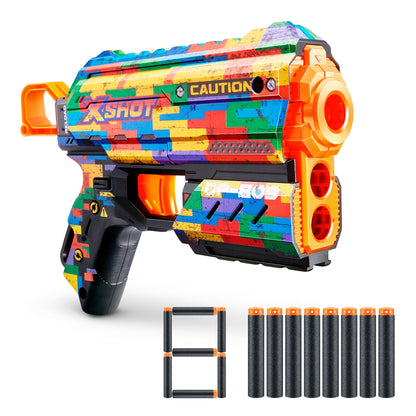 Lanza Dardos Flux Skins Con 8 Dardos X-shot - Striper