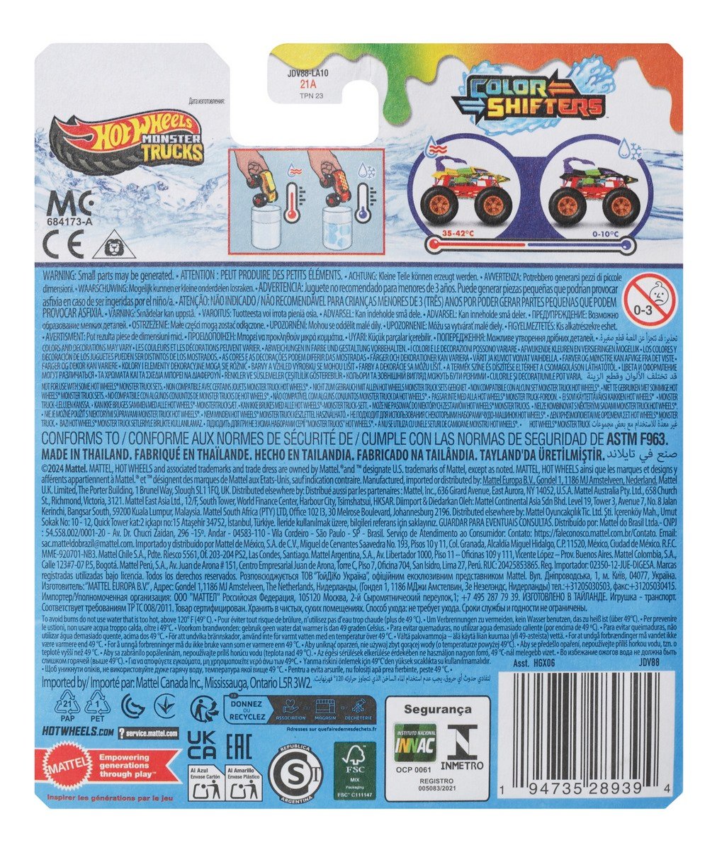 Hot Wheels Monster Trucks Color Shifters 1:64 - Scorpedo