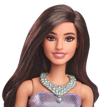 Barbie Fashionistas - Vestido Metalico Morado