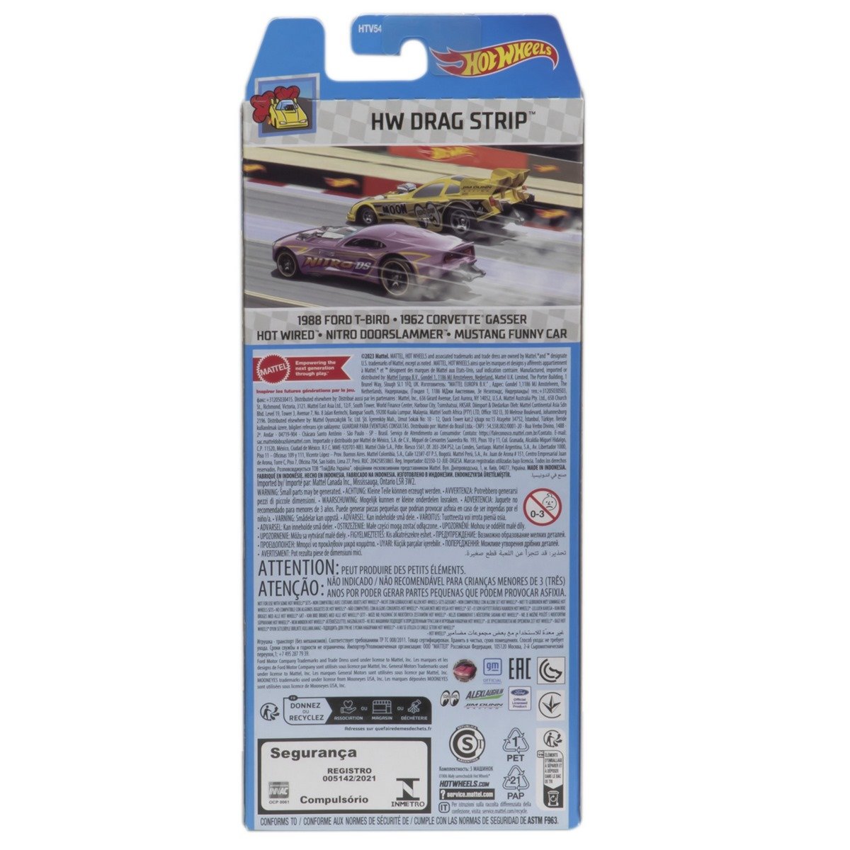 Pack 5 Autos Basicos Hotwheels - Hw Drag Strip