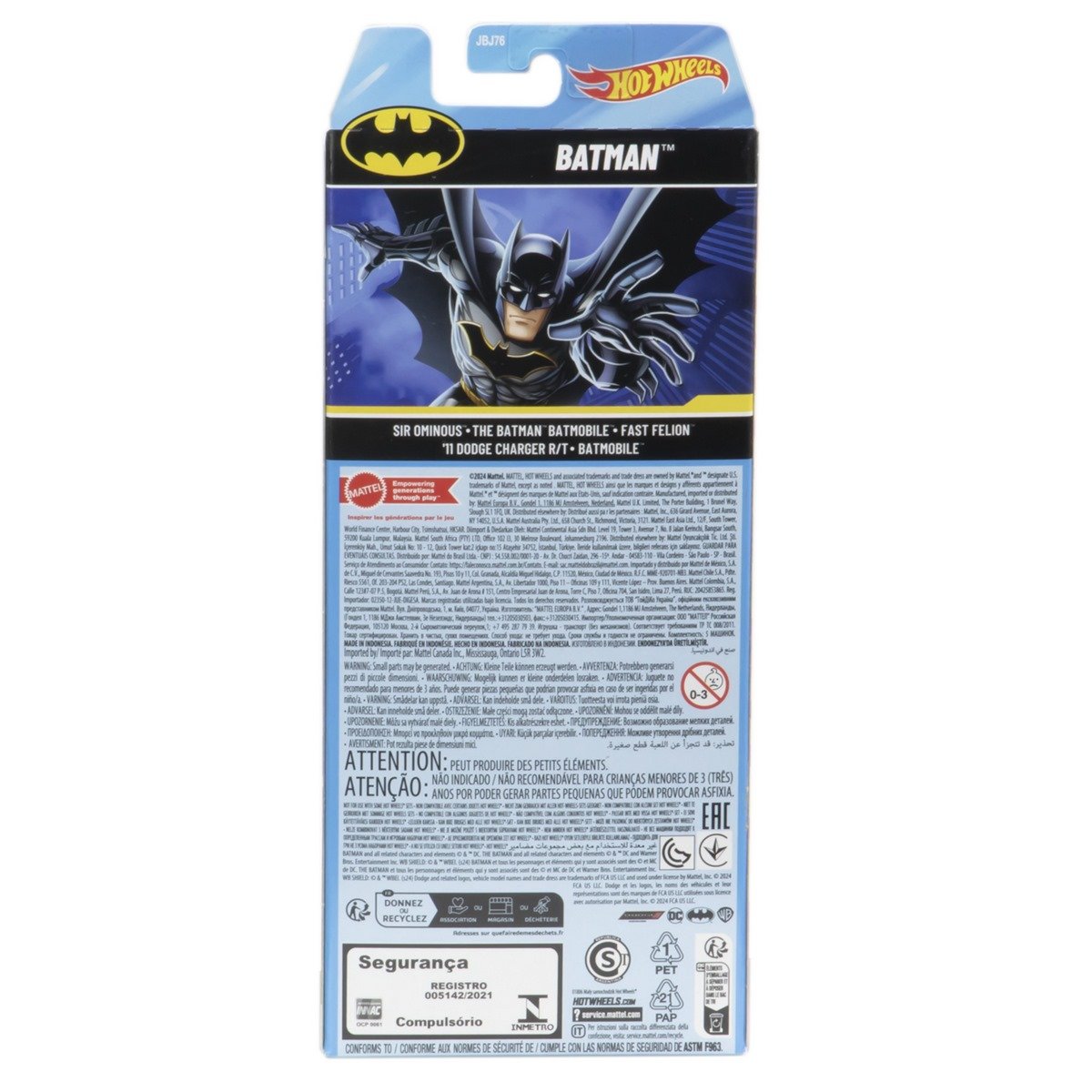 Pack 5 Autos Basicos Hotwheels - Batman