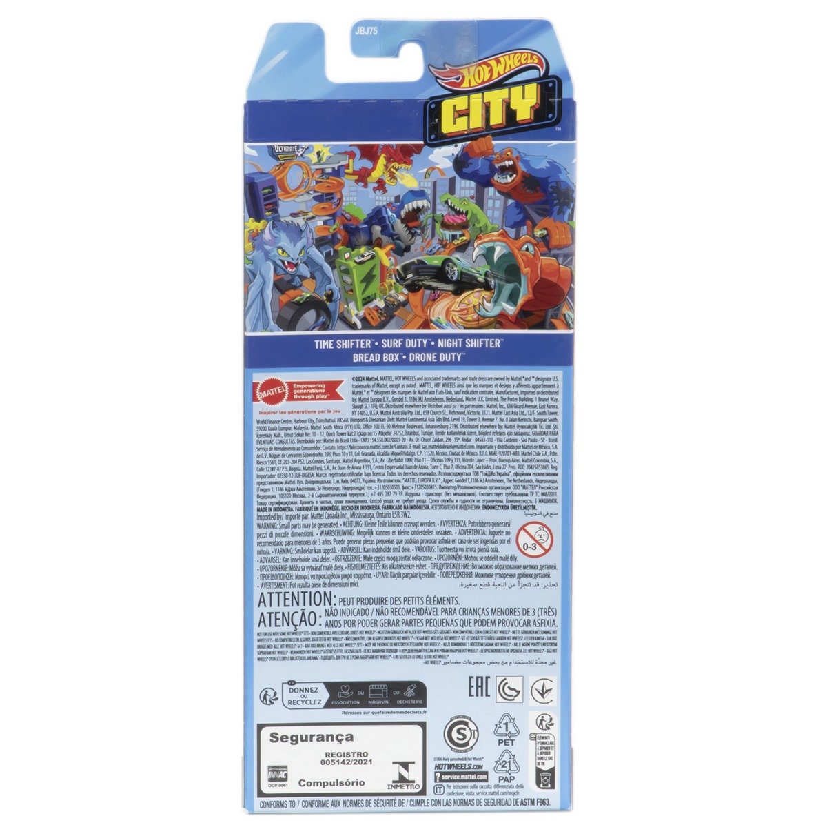 Pack 5 Autos Basicos Hotwheels - Hw City