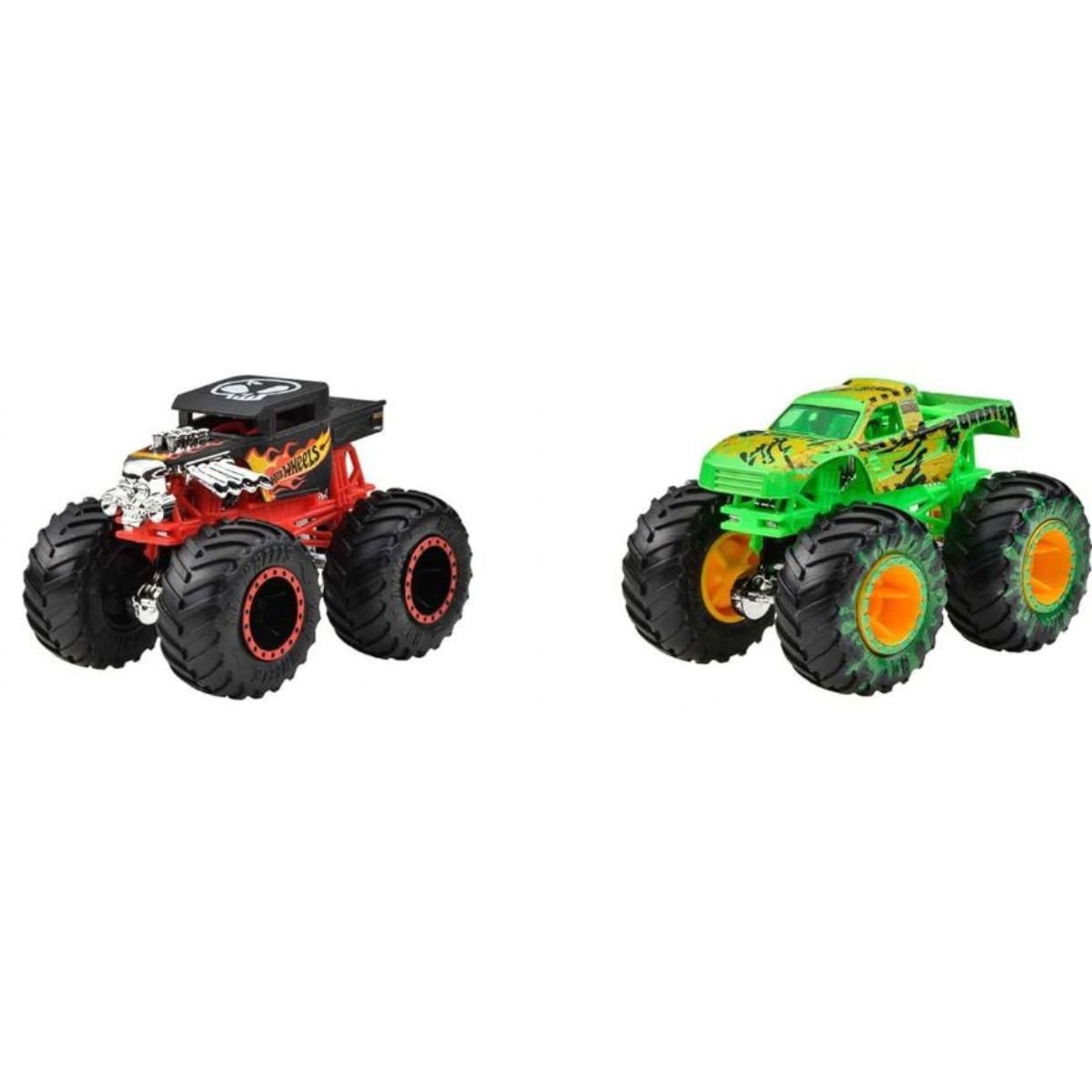 Hot Wheels Monster Trucks Escala 1:64 - Bone Shaker Vs Gunkster