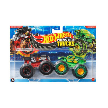 Hot Wheels Monster Trucks Escala 1:64 - Bone Shaker Vs Gunkster