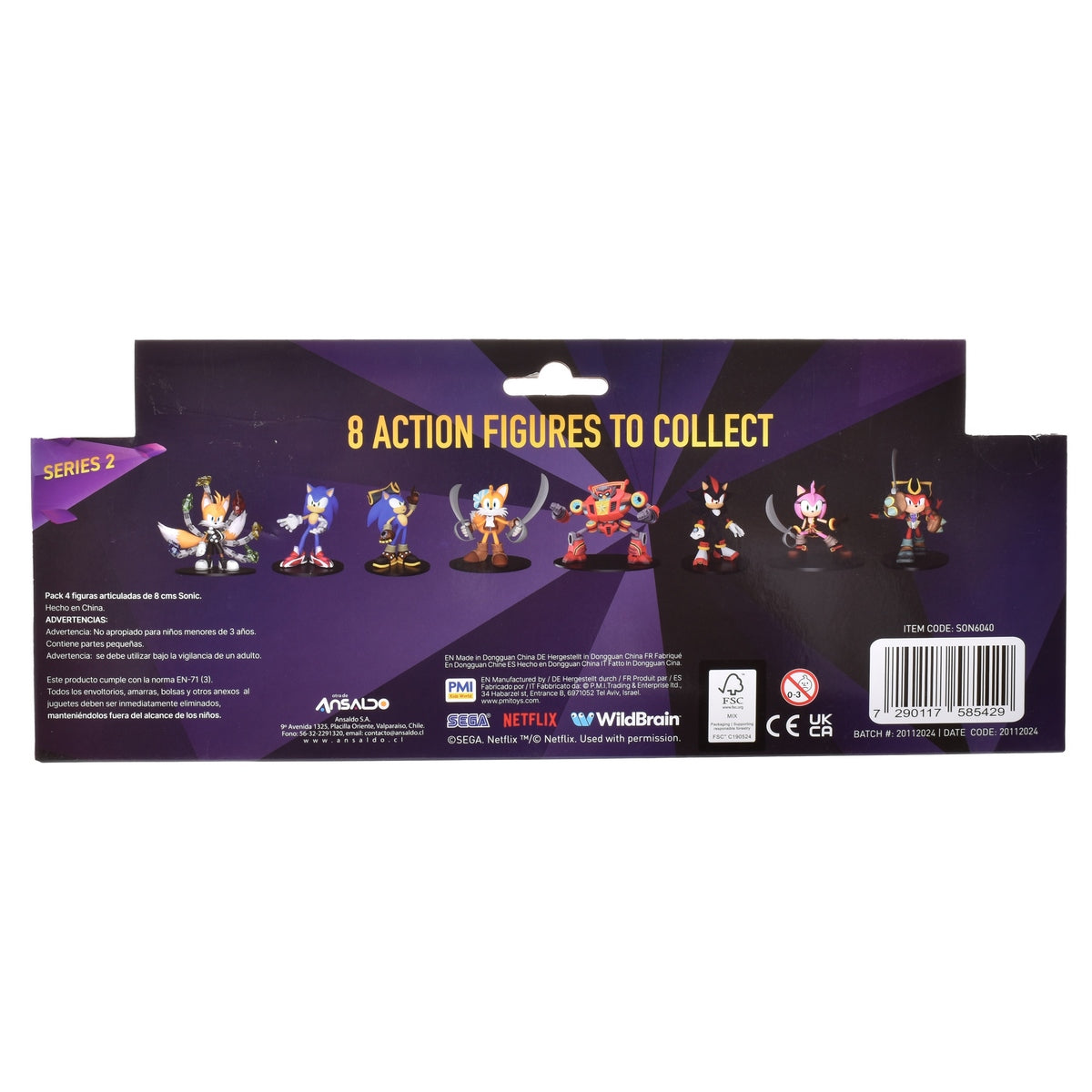 Pack 4 Figuras Articuladas De 8 Cms Sonic - Tails