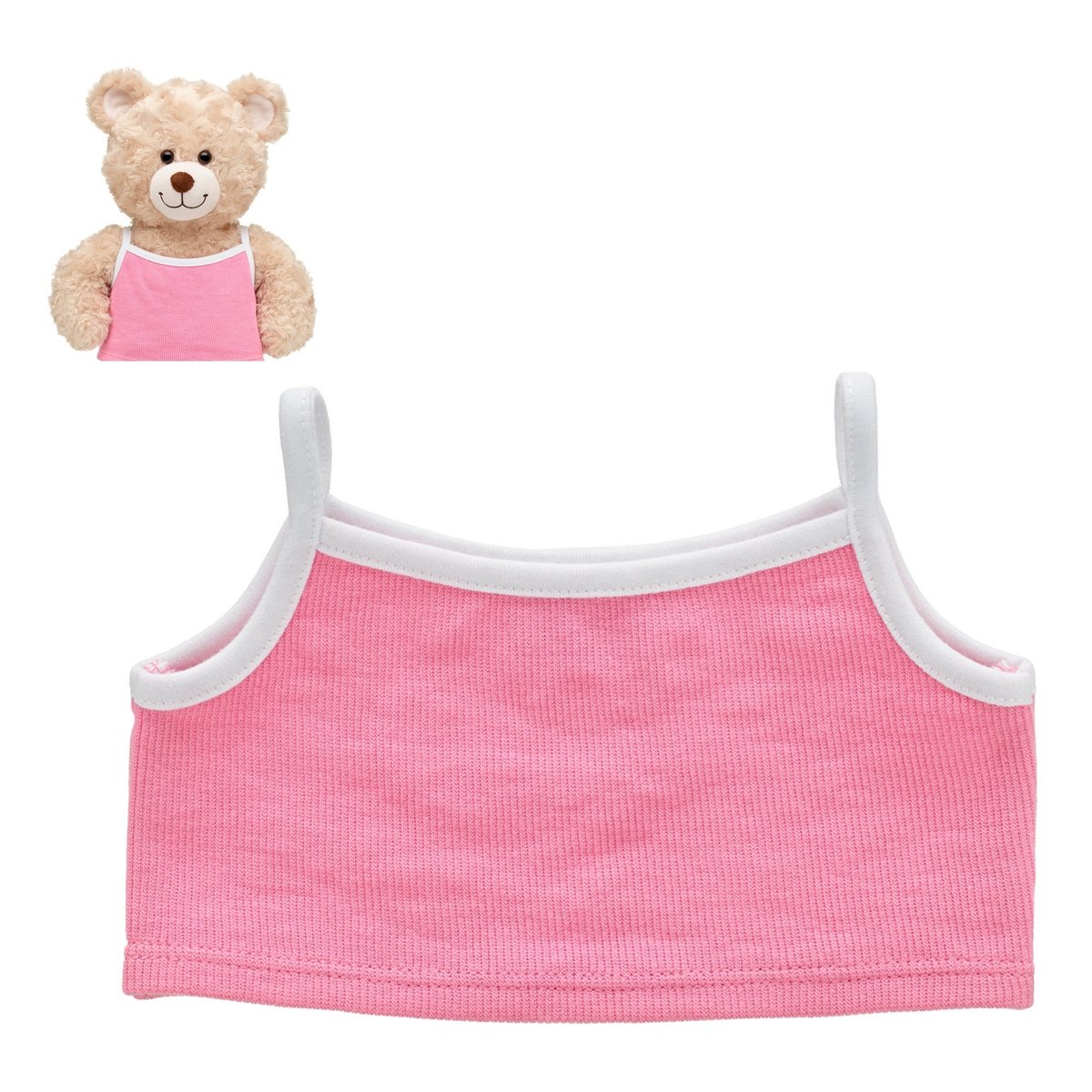 Polera  Rosada Borde Blanco  Build-A-Bear