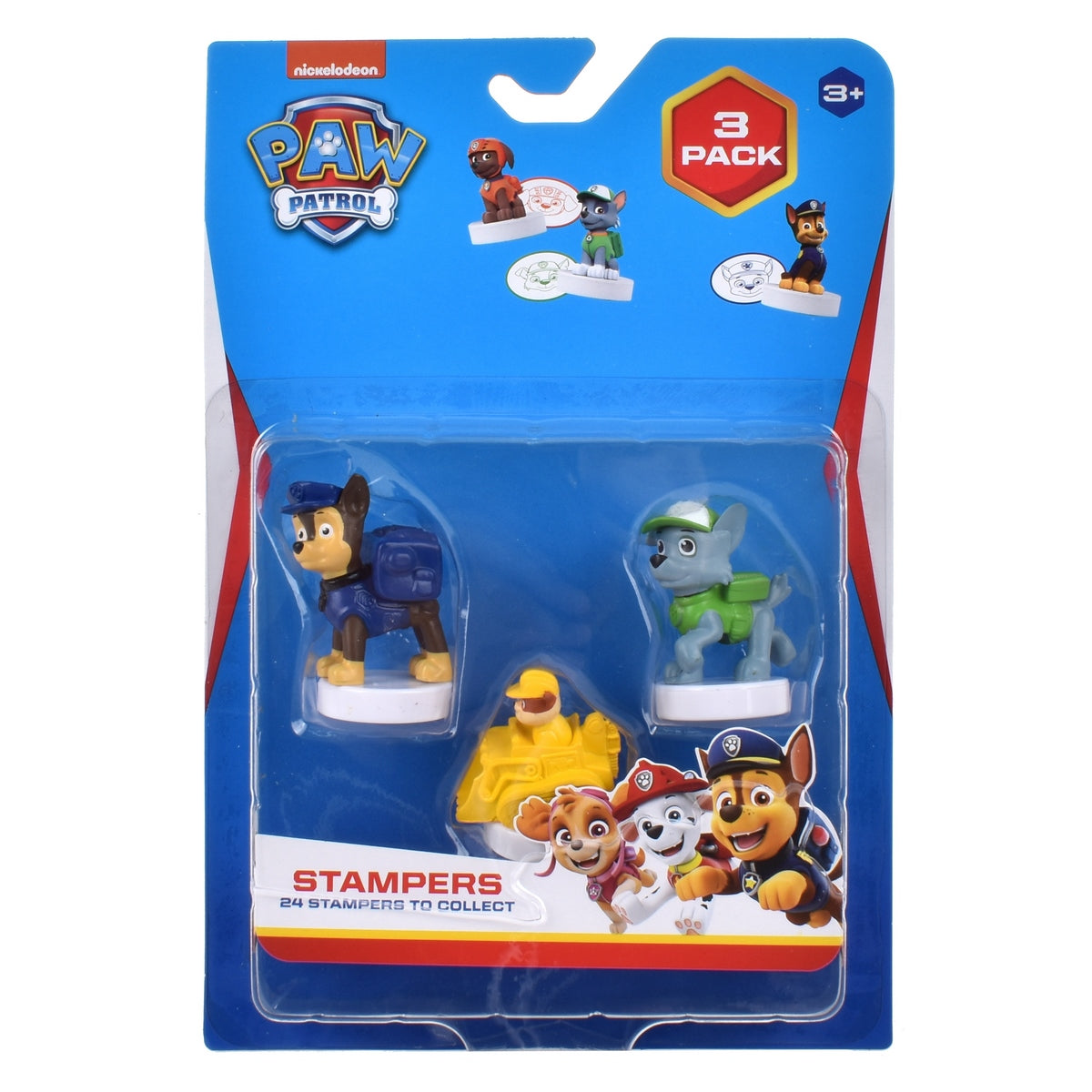 Set De 3 Timbres Paw Patrol - Rocky Uniformado