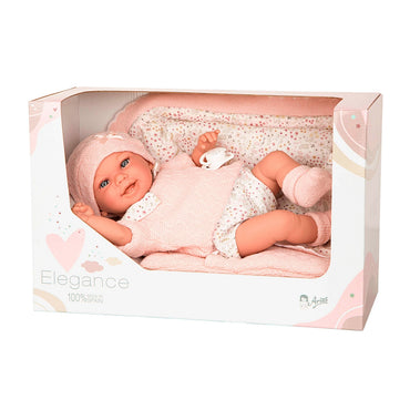 Muñeco De Peso Elegance Babyto Rosa Con Manta 35 Cm Arias