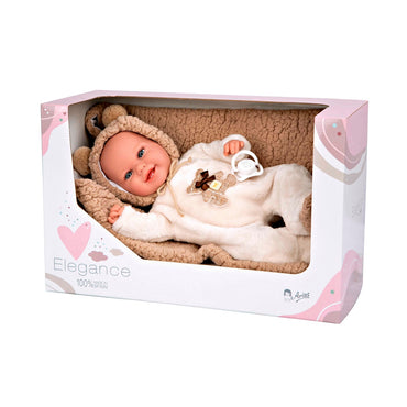 Muñeco De Peso Elegance Babyto Marron Con Manta 35 Cm Arias