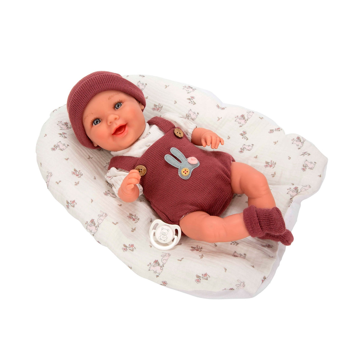 Muñeco De Peso Elegance Gadi Granate Con Cojin 35 Cms Arias