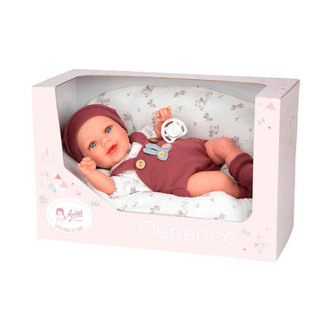 Muñeco De Peso Elegance Gadi Granate Con Cojin 35 Cms Arias