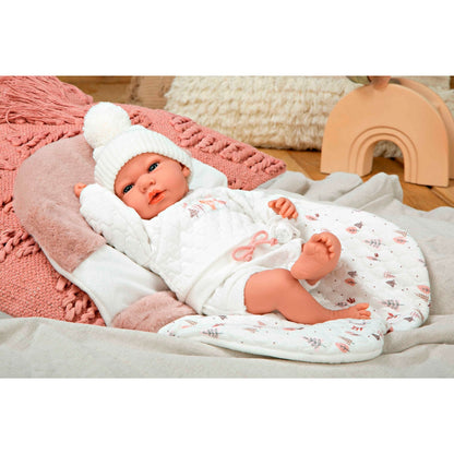 Muñeco De Peso Elegance Andie Rosa C/Saco De Dormir 40 Cm Arias