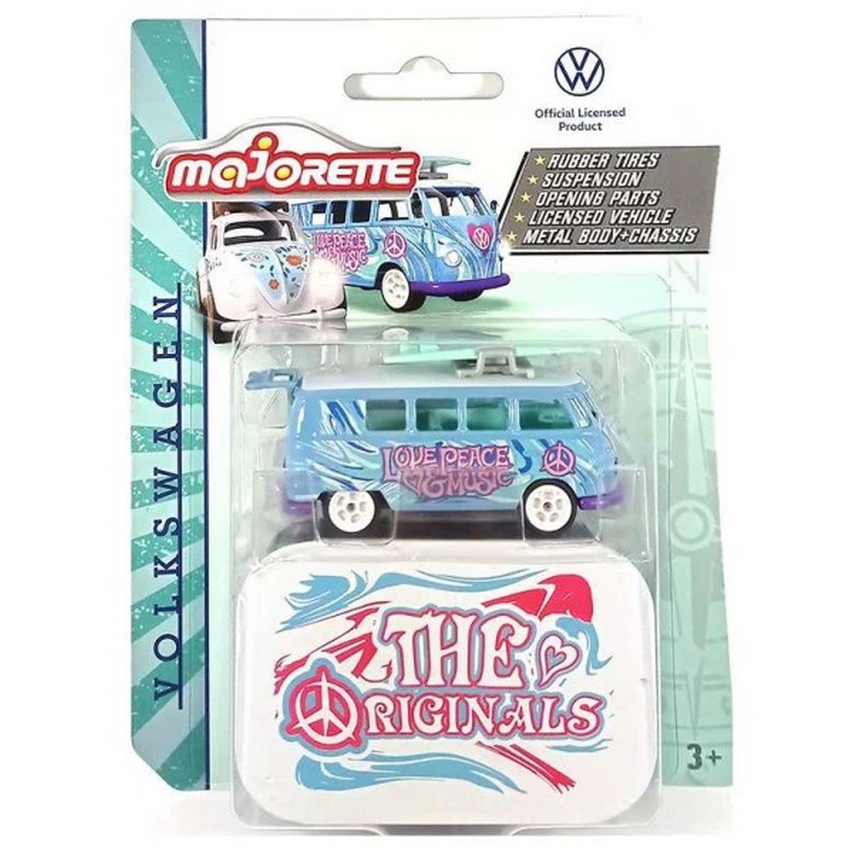 Majorette The Originals Deluxe Cars - Volkswagen T1 Celeste