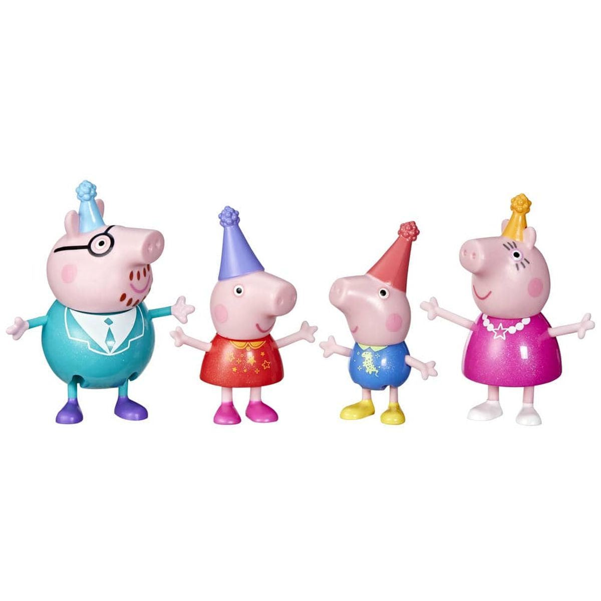 Peppa Pig Set De 4 Figuras - La Fiesta Familiar De Peppa