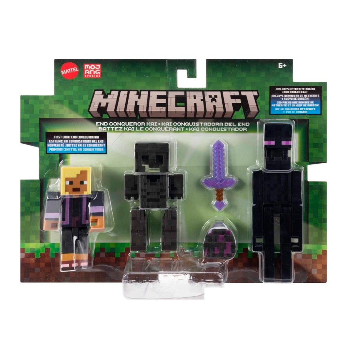 Minecraft Core Figura De 8Cm Con Crafting 2-Pack - Kai Conquistador Del End