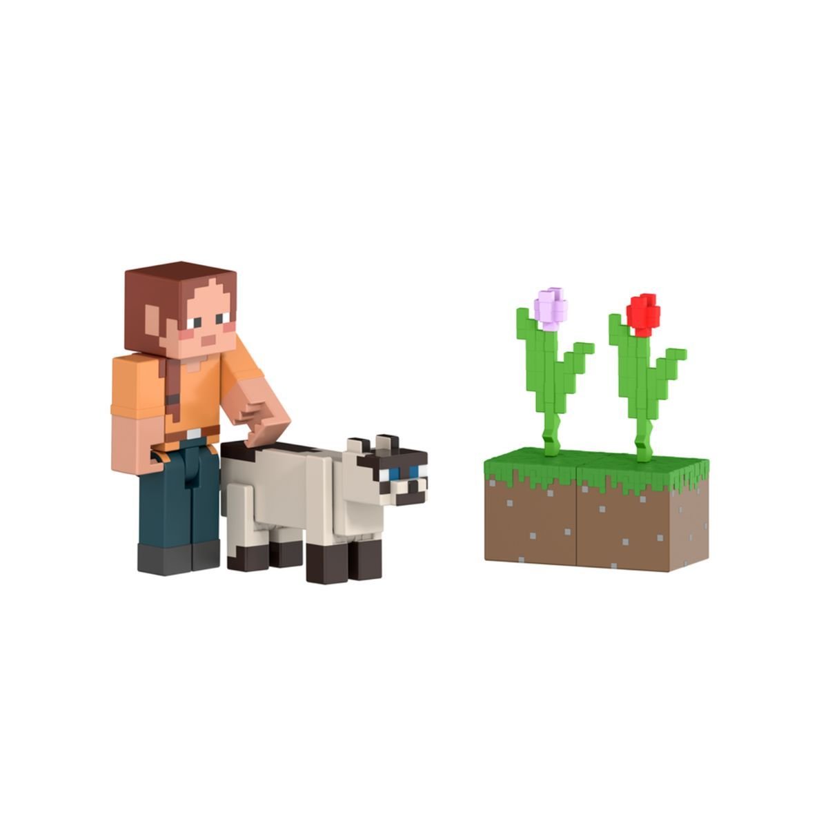 Minecraft Core Figura De 8Cm Con Crafting 2-Pack - Ari Merodeadora De Praderas