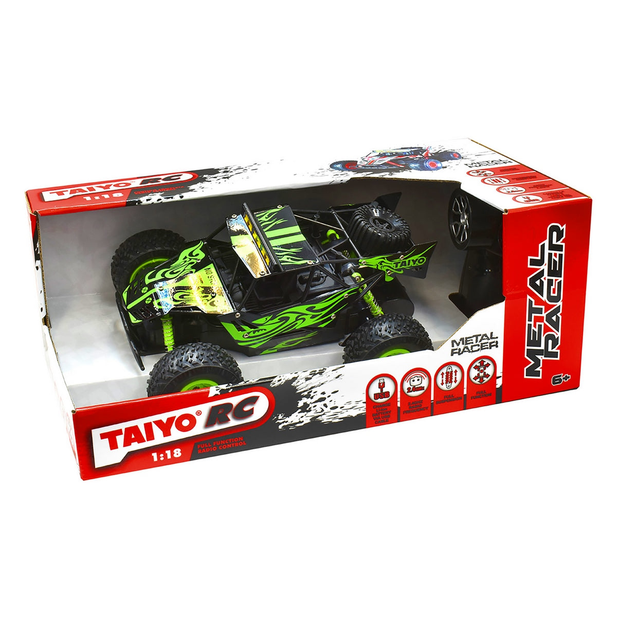 Buggy Radio Controlado Metal Racer  Escala 1:18 Con  Bateria Litio  Taiyo