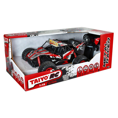 Buggy Radio Controlado Metal Racer  Escala 1:18 Con Bateria Litio  Taiyo Rojo - Negro