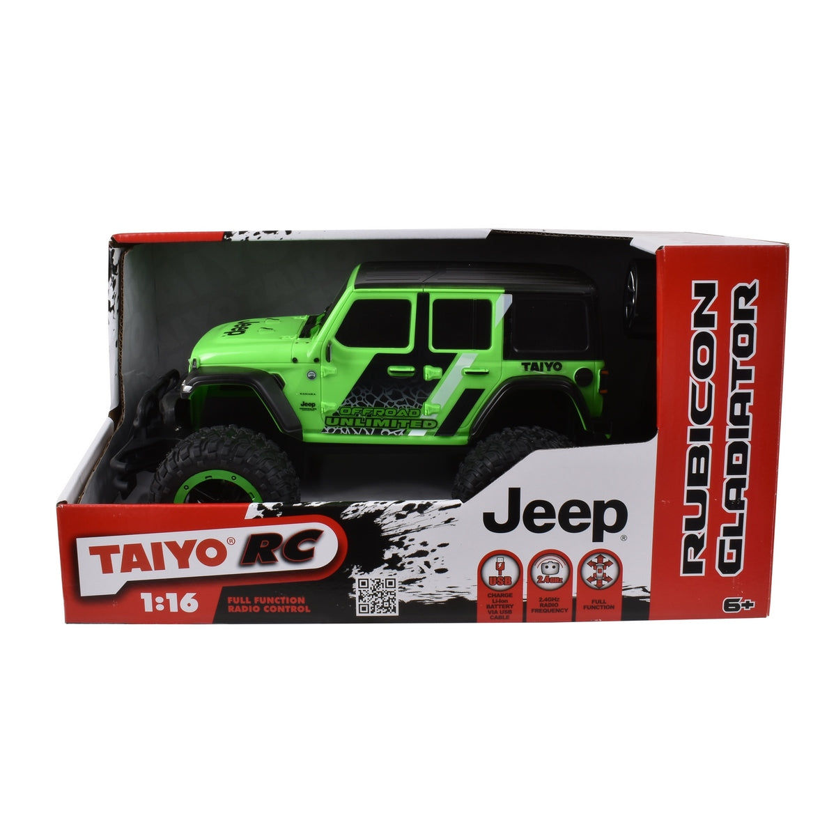 Jeep Radio Controlado Wrangler Sahara Unlimited Escala 1:16 Con  Bateria Litio Taiyo