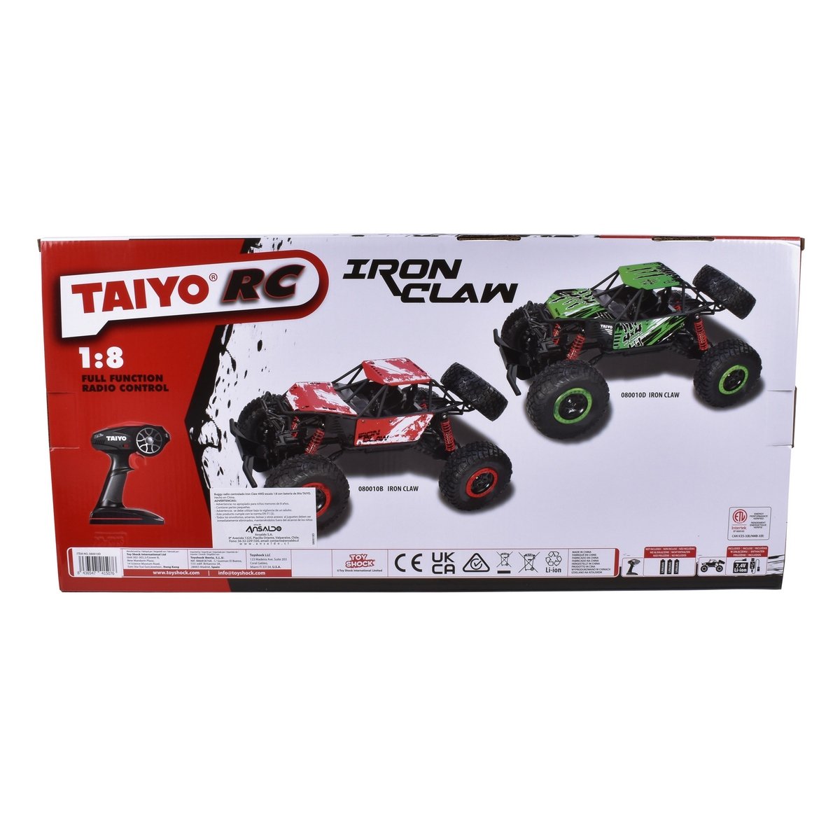 Buggy Radio Controlado Iron Claw 4Wd Escala 1:8 Con Batería Litio Taiyo Verde