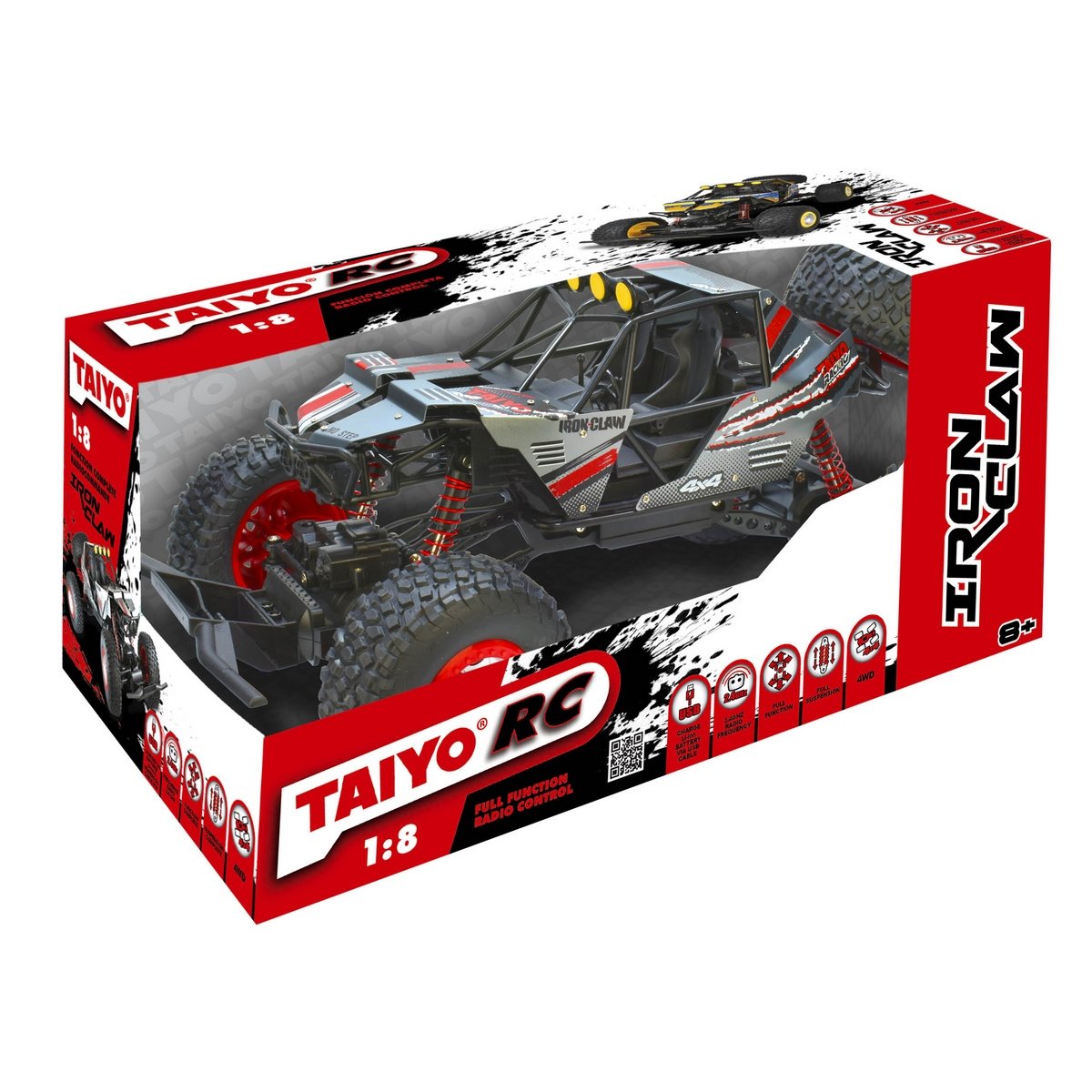 Buggy Radio Controlado Iron Claw 4Wd Escala 1:8 Con Bateria Litio