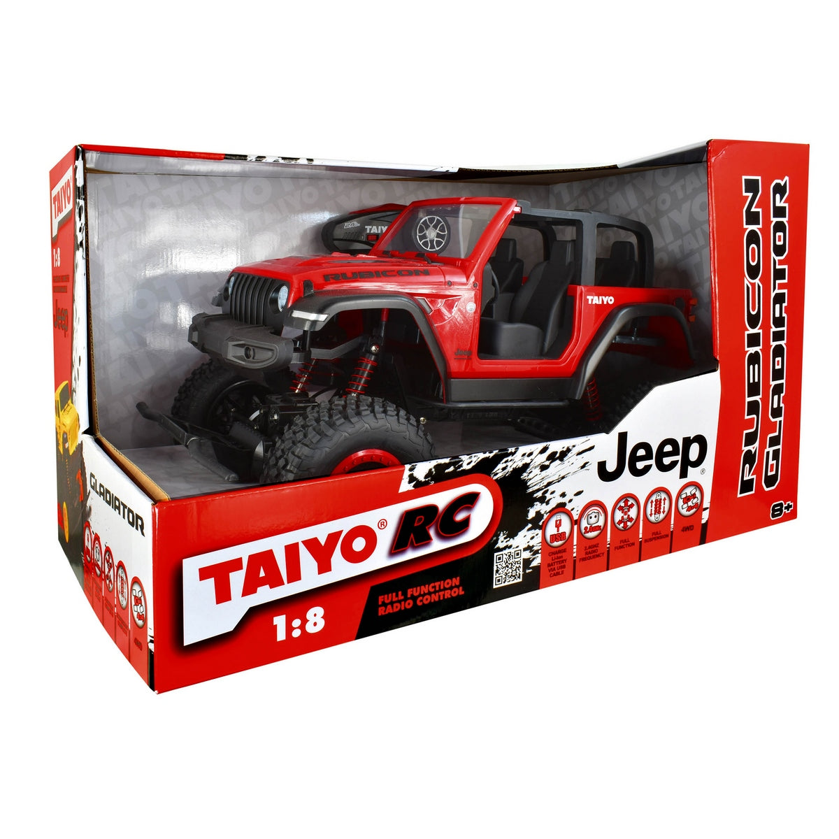 Jeep Radio Controlado Wrangler Rubicon  Escala 1:8 Con  Bateria Litio Taiyo