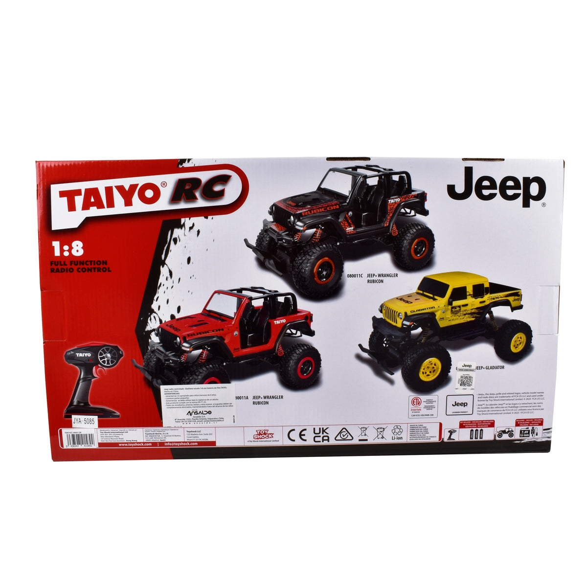 Jeep Radio Controlado Wrangler Rubicon  Escala 1:8 Con  Bateria Litio Taiyo